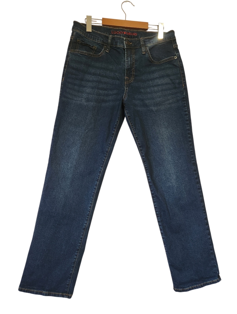 Lucky Brand Sweet Mid Rise Straight Jeans Dark Indigo Wash 8/29 Like New Boho